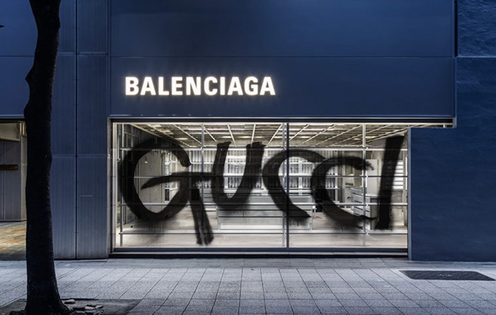 Has Gucci Just Vandalized Balenciaga's Storefront? No worries